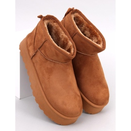 Platform snow boots from Solnis Camel brown 1