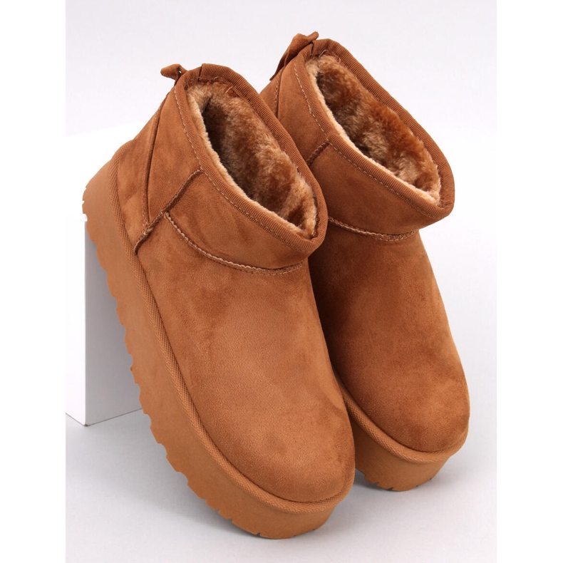 Platform snow boots from Solnis Camel brown 1