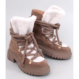 Shea Khaki sheepskin snow boots brown 1