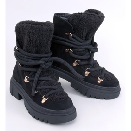 Shea Black sheepskin snow boots 1