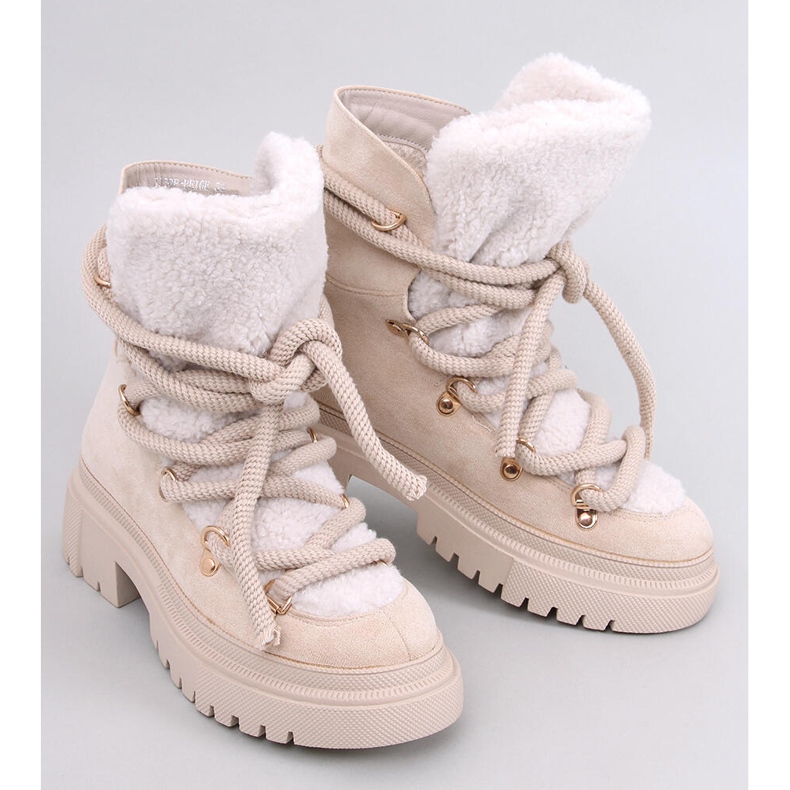 Shea Beige sheepskin snow boots 1