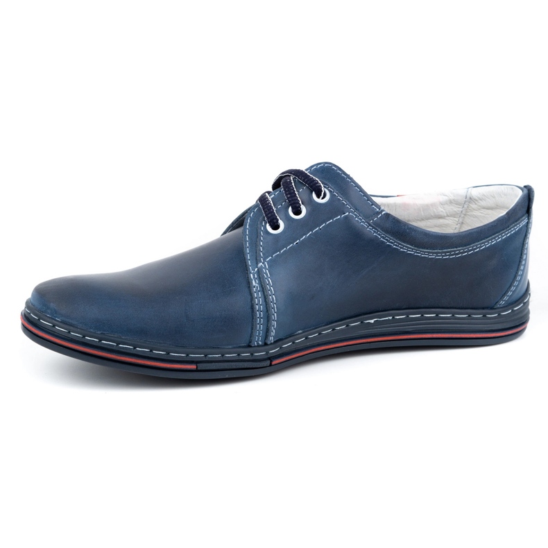 Polbut Leather shoes for men 343 navy blue 1