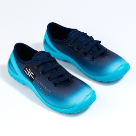 Boy's navy blue Shelovet slip-on sneakers 1