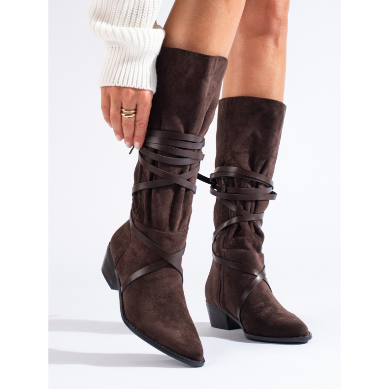Women's brown suede boots Shelovet 1 Women's brown suede boots Shelovet 1