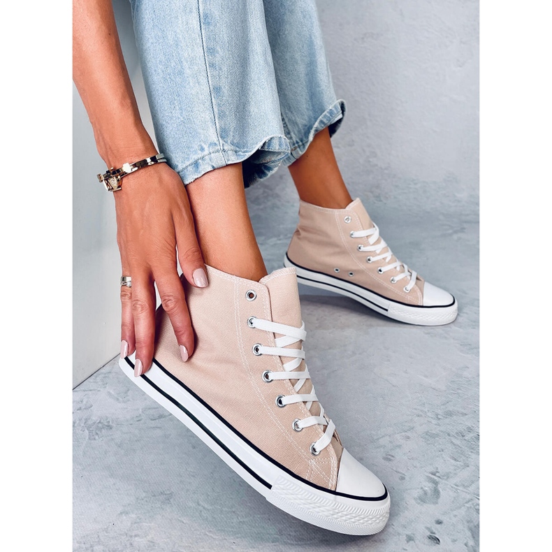 Canvas sneakers Jude Khaki ankle beige 2