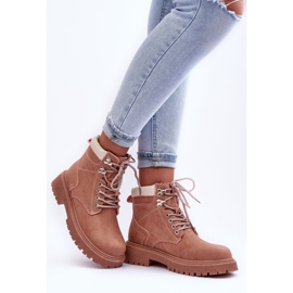 Women's Leather Warm Trappers Pink Poles 2