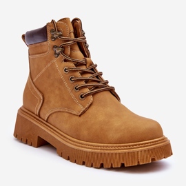 Women's Leather Warm Boots Brown Poles 1