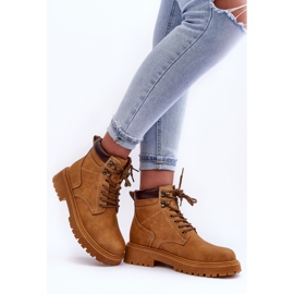 Women's Leather Warm Boots Brown Poles 2