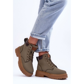 Women's Trapper Boots Warm Green Corbin 2