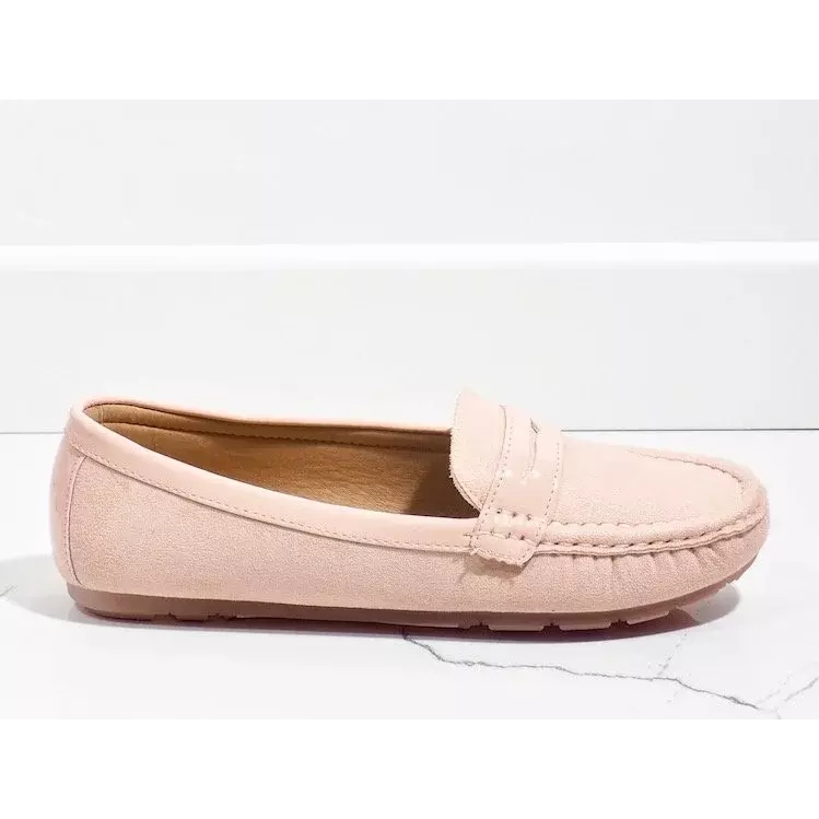 Pink moccasins with a buckle FM2958-3 2