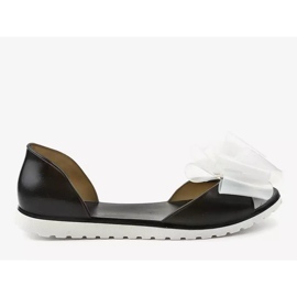 Black Meliski sandals with a S5-3 bow 2