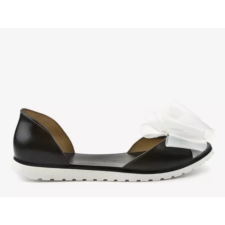 Black Meliski sandals with a S5-3 bow 2