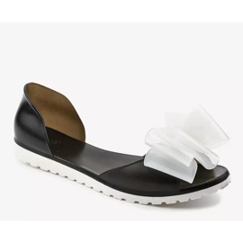 Black Meliski sandals with a S5-3 bow 1