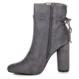 Vices New Collection Suede ankle boots on the post grey 1