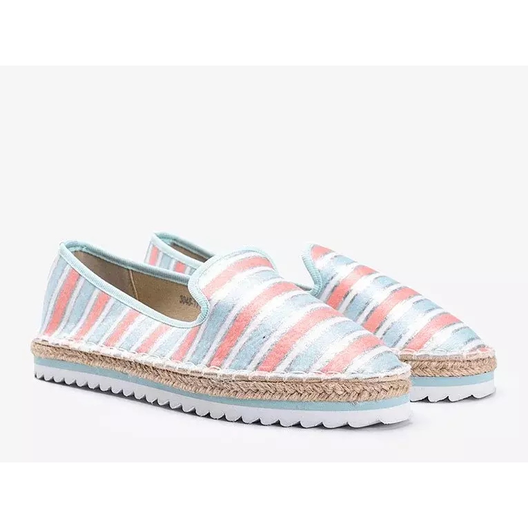 Ottawa blue striped espadrilles pink 1