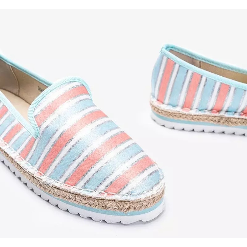 Ottawa blue striped espadrilles pink 2