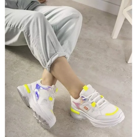 White sneakers with holographic inserts Going 2