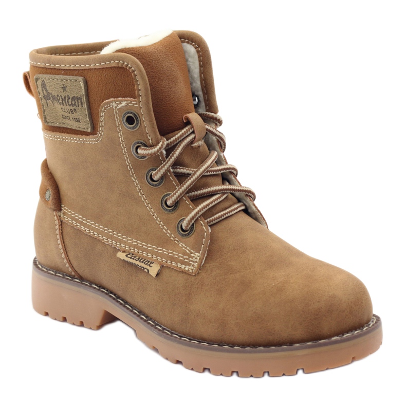 American Club Winter boots, boots, slippers, American 1904 camel brown multicolored 1