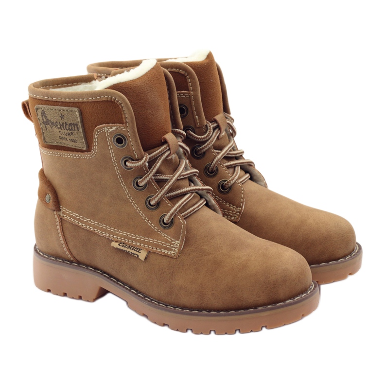 American Club Winter boots, boots, slippers, American 1904 camel brown multicolored 4