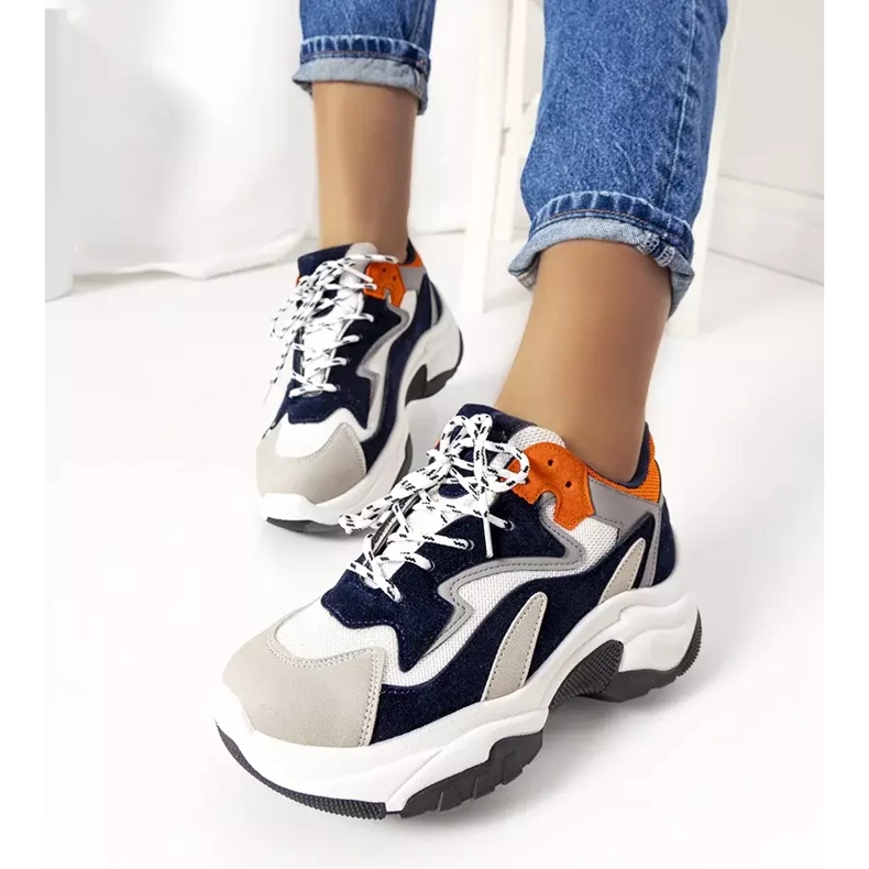 PA1 Navy blue high-soled sneakers from Monica white orange grey 1 PA1 Navy blue high-soled sneakers from Monica white orange grey 1