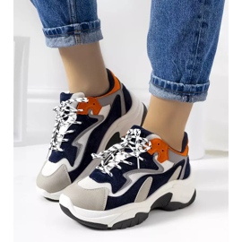 PA1 Navy blue high-soled sneakers from Monica white orange grey 2 PA1 Navy blue high-soled sneakers from Monica white orange grey 2