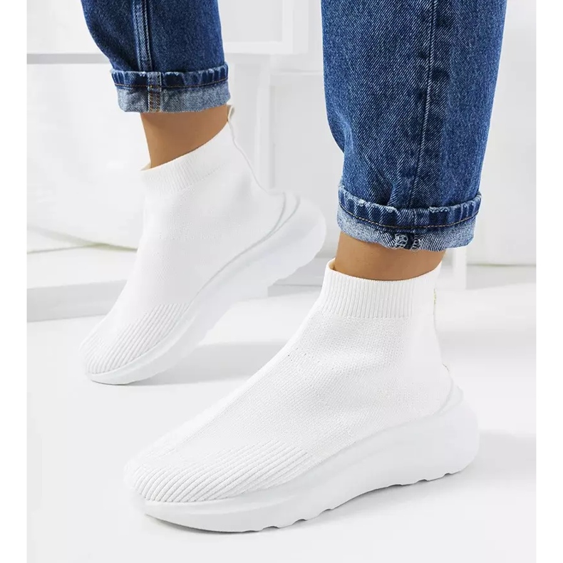 Jennifer's white high-top sneakers 1