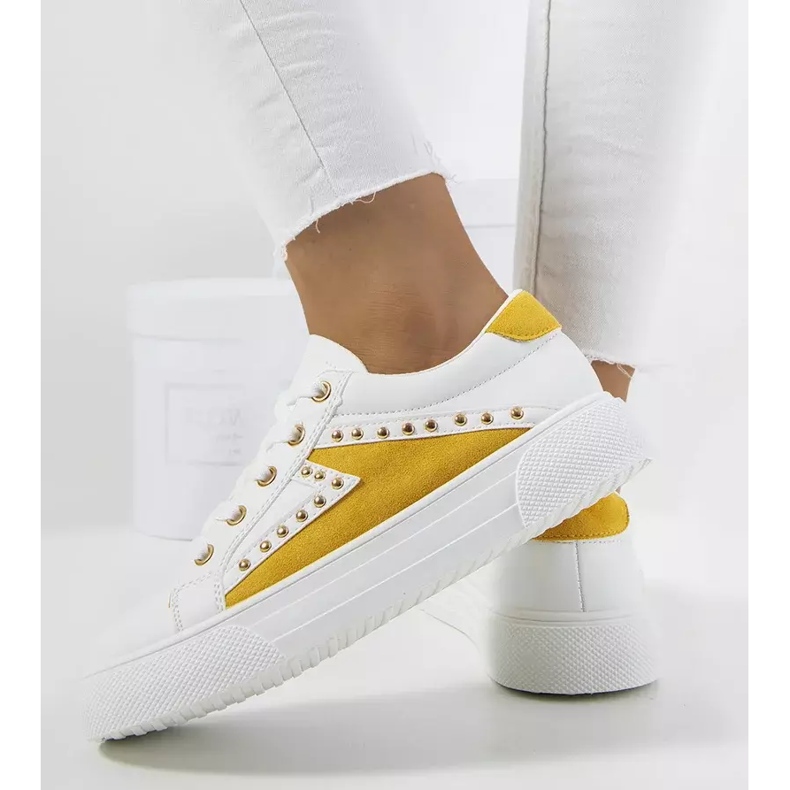 White and yellow sneakers from Udinesi 2
