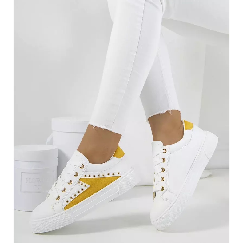 White and yellow sneakers from Udinesi 1