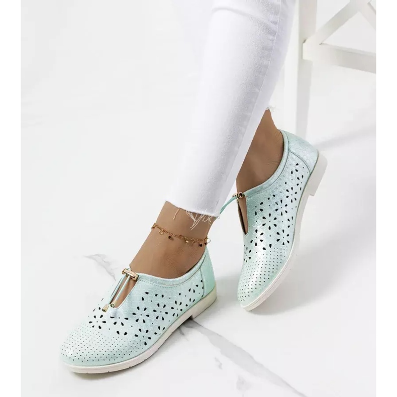 Green openwork Holm shoes 1