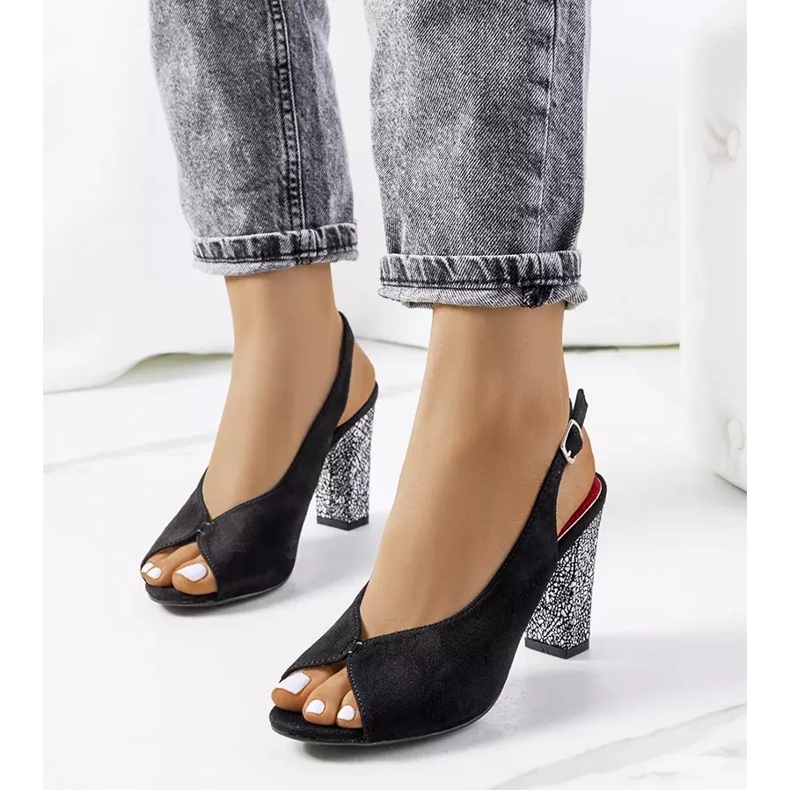 Black suede sandals from Bonnie 1