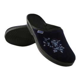 Embroidery Women's slippers Befado 219d426 blue navy blue 3