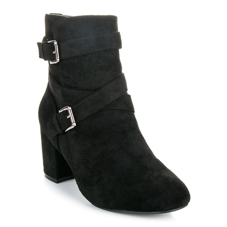 Seastar Suede high-heeled ankle boots black 1