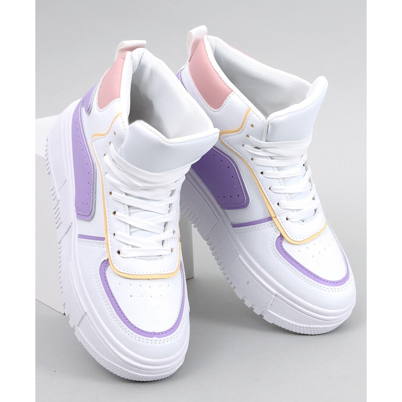 Storm WHITE / PURPLE high-top sneakers 1