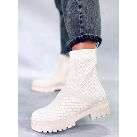 Sock boots with a Rueda Beige pattern 2