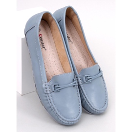 Classic loafers with a leather insole Debell Blue 1