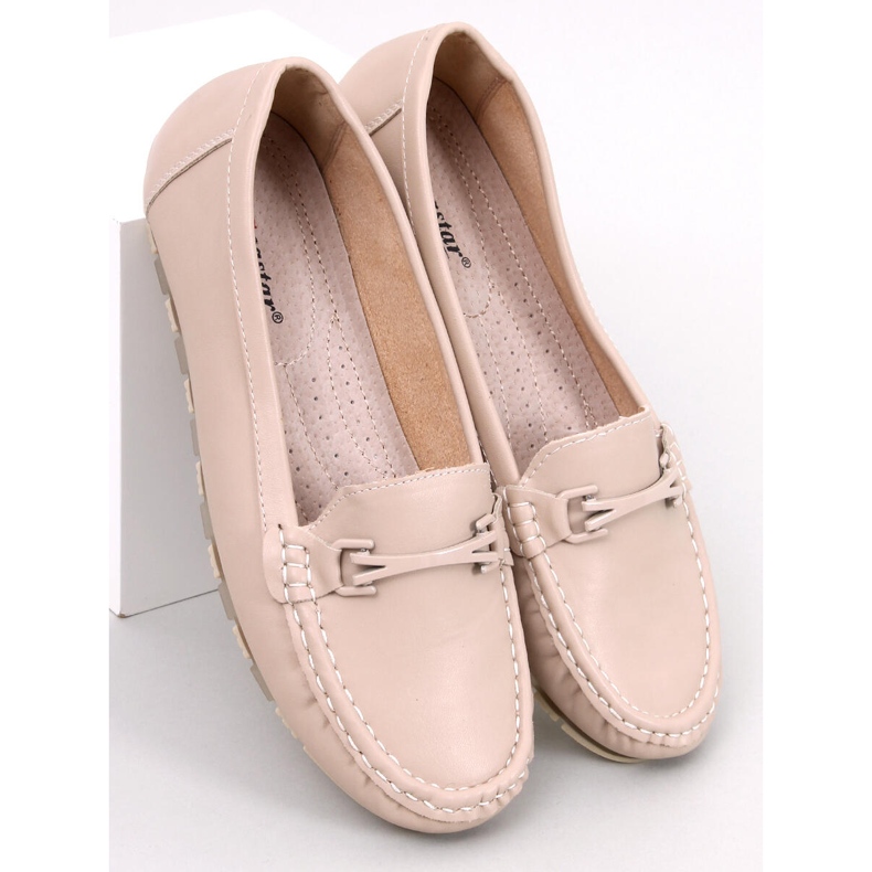 Classic loafers with a leather insole Debell Beige 1