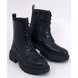 Aubert Black lace-up boots 1