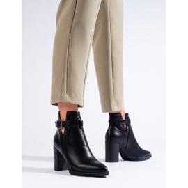 Women's black classic cut-out boots Shelovet 2