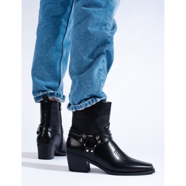 Black women's cowboy boots from Shelovet 1