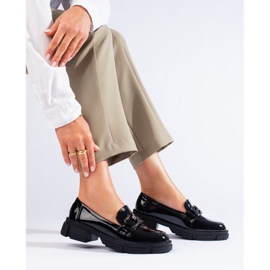 Women's black patent Shelovet shoes 2