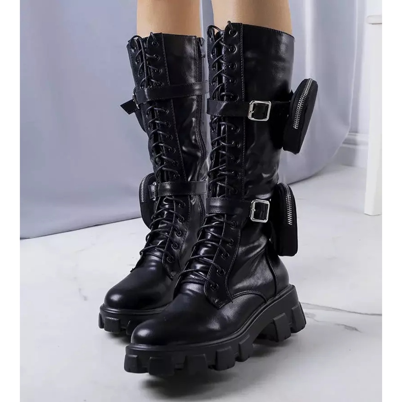 Black high boots with a chain from Nererin 1