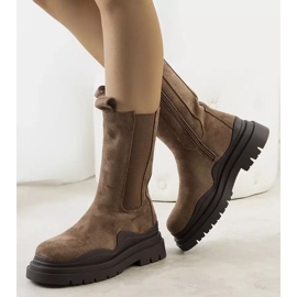 PA1 Brown Algade platform boots 1