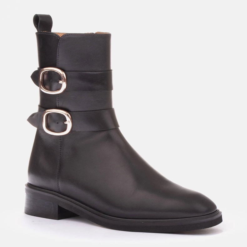 Marco Shoes Boots with a gold buckle black 1