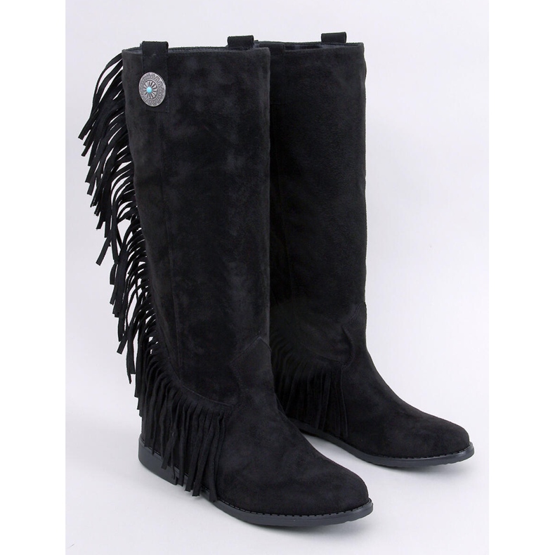 Hidden wedge fringe boots from Brien Black 1