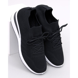 Leakes Black wedge sneakers 1