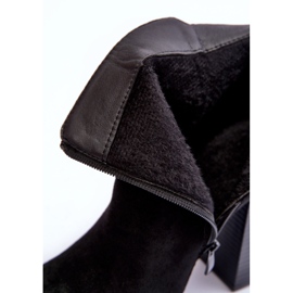FB2 Suede Boots On A High Heel Black Liani 1