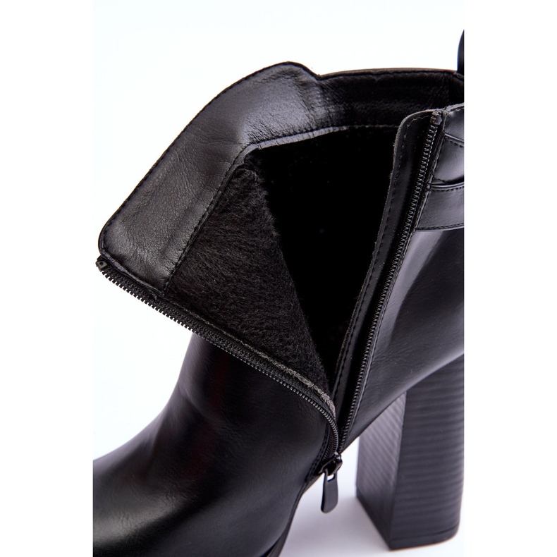 FB2 Leather High Heel Boots Black Liani 2