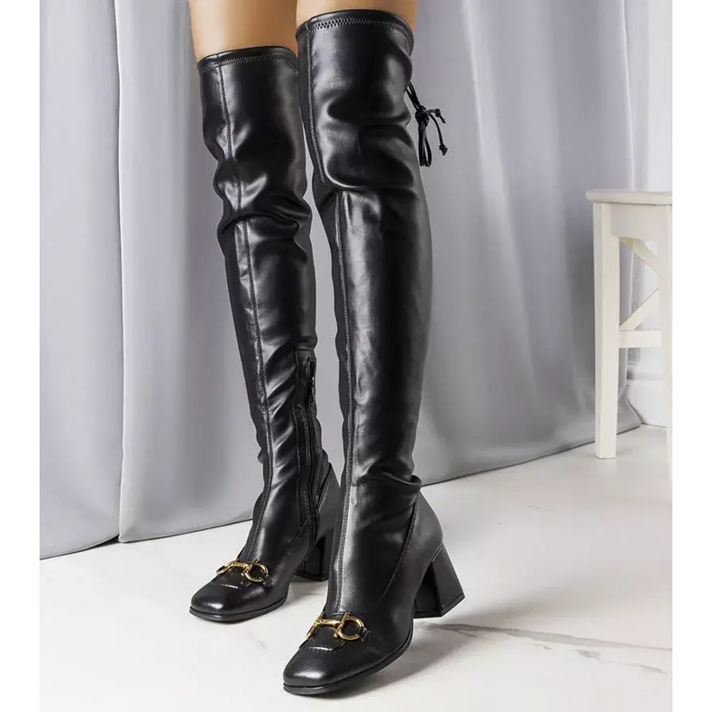 BM Black thigh high boots from Marlion 1