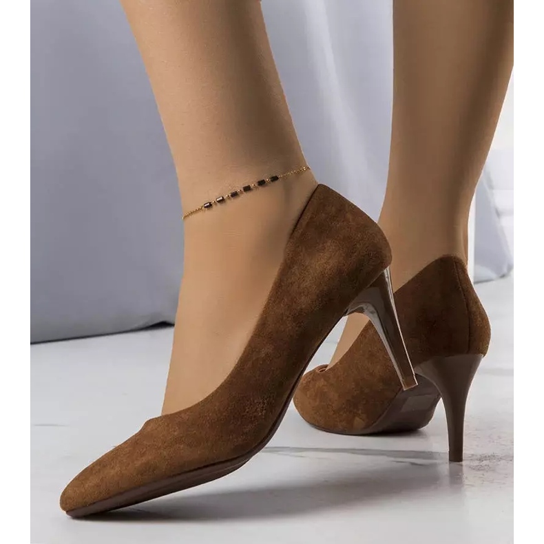 PA1 Brown high heel pumps from Amille 2