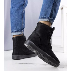 PA1 Black insulated boots made of eco-suede from Madisyn 2